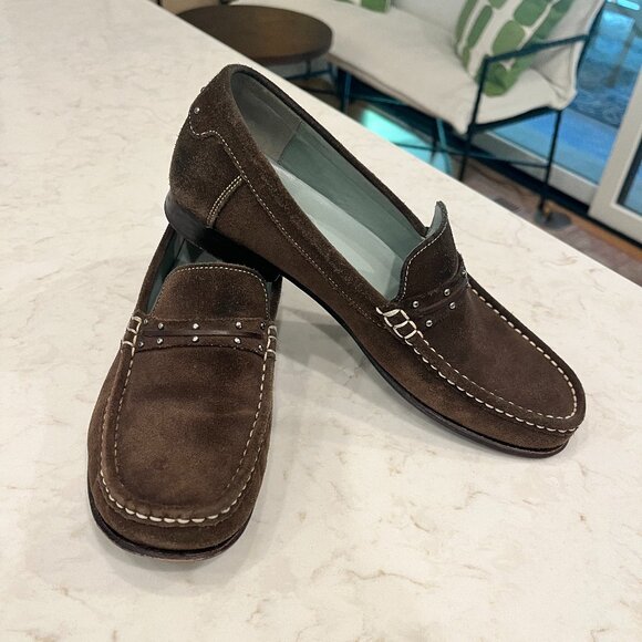 Cole Haan Chocolate Suede Loafer - Picture 1 of 12